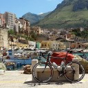A bike ride to the harbor of Castellammare del Golfo