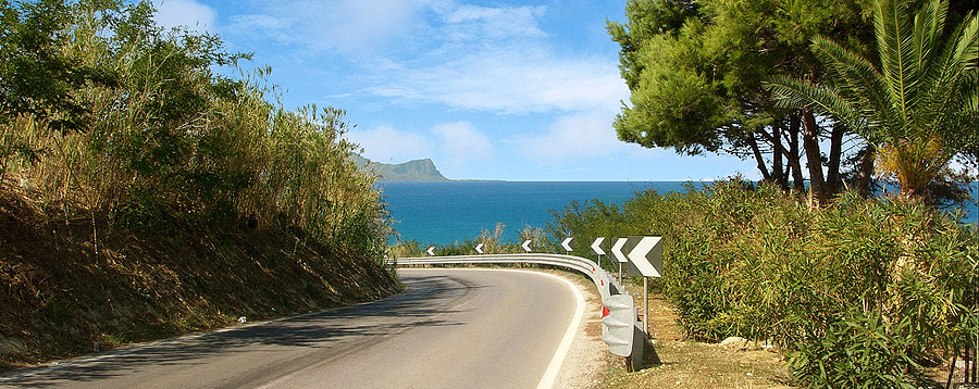 Riding towards the coast near Alcamo Marina